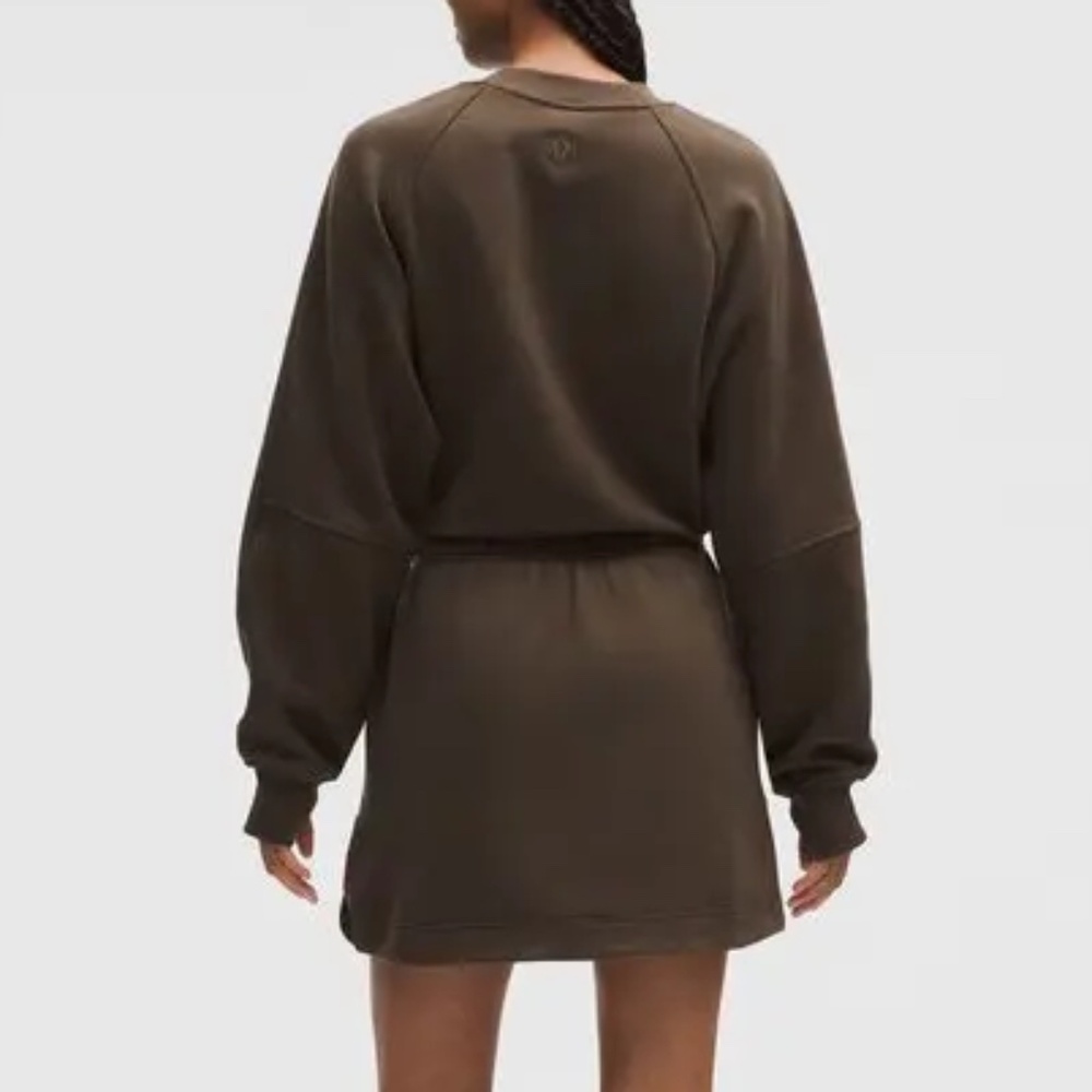 ✨ Lululemon | Scuba Cinch-Waist Mini Dress | Olive Brown | XL - Picture 5 of 12
